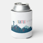 Seattle Skyline Blue Blikjeskoeler (Blikje Achterkant)
