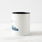 Seattle Skyline Blue Tweekleurige Koffiemok (Center)