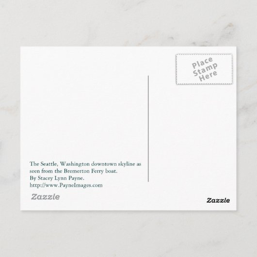 Seattle Skyline Briefkaart (Achterkant)