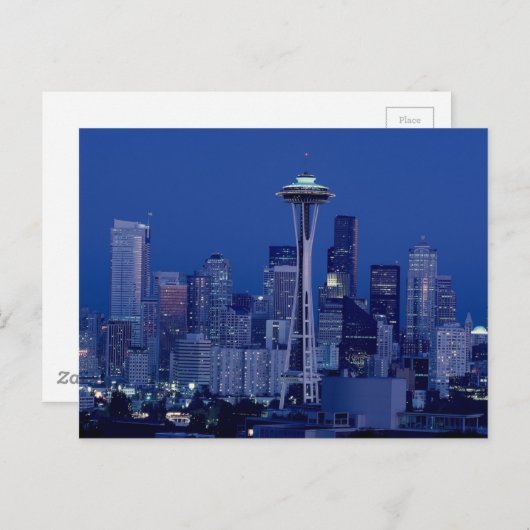 Seattle skyline briefkaart (Voorkant / Achterkant)