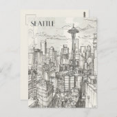 Seattle Skyline Briefkaart (Voorkant / Achterkant)