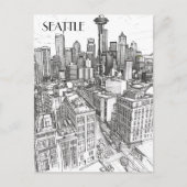Seattle Skyline Briefkaart (Voorkant)