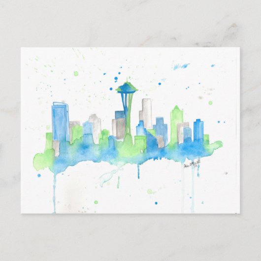 Seattle Skyline Briefkaart (Voorkant)