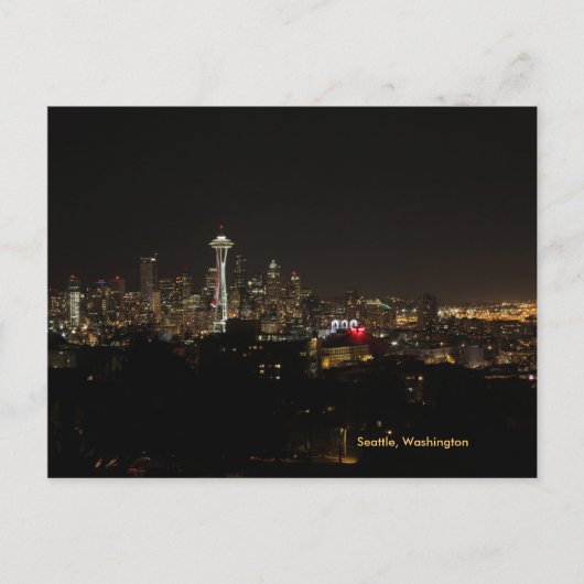 Seattle Skyline Briefkaart (Voorkant)