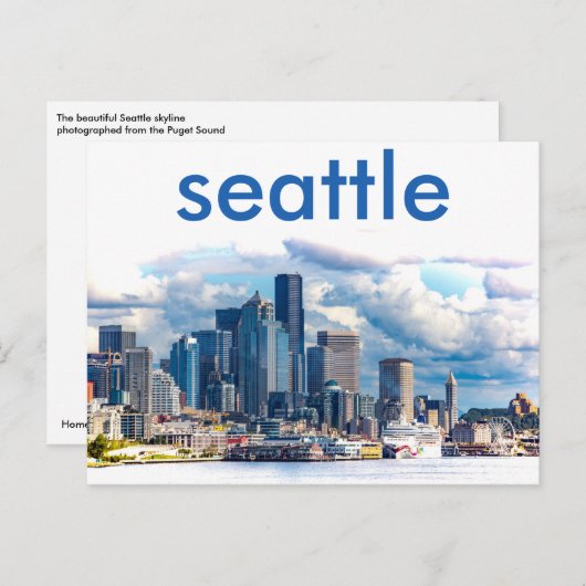 Seattle Skyline Briefkaart (Voorkant / Achterkant)