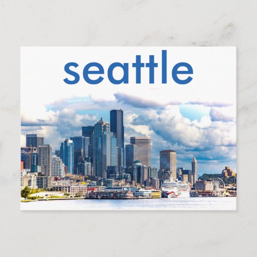 Seattle Skyline Briefkaart (Voorkant)