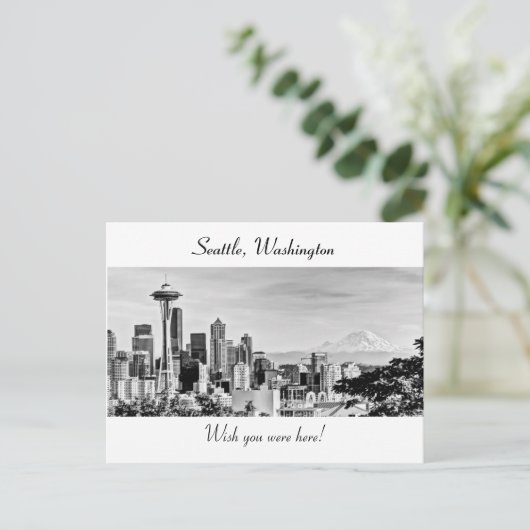 Seattle Skyline Briefkaart (Staand voorkant)