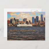 Seattle Skyline Briefkaart (Voorkant / Achterkant)