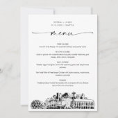 Seattle Skyline bruiloft diner menu Kaart 5x7 (Voorkant)