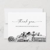 Seattle skyline bruiloft foto dank u kaart (Voorkant)