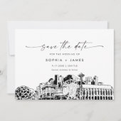 Seattle Skyline Bruiloft Save the Date Kaart (Voorkant)