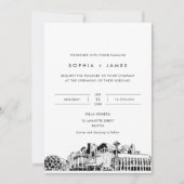 Seattle Skyline bruiloft uitnodiging met foto (Voorkant)