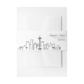 Seattle Skyline bruiloft | Uitnodigingen Wikkel (Voorkant Voorbeeld)