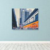 Seattle Skyline Canvas Afdruk (Insitu (Houten vloer))
