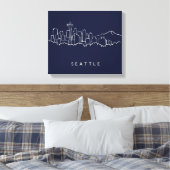 Seattle Skyline Canvas Afdruk (Insitu (Slaapkamer))