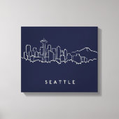Seattle Skyline Canvas Afdruk (Voorkant)