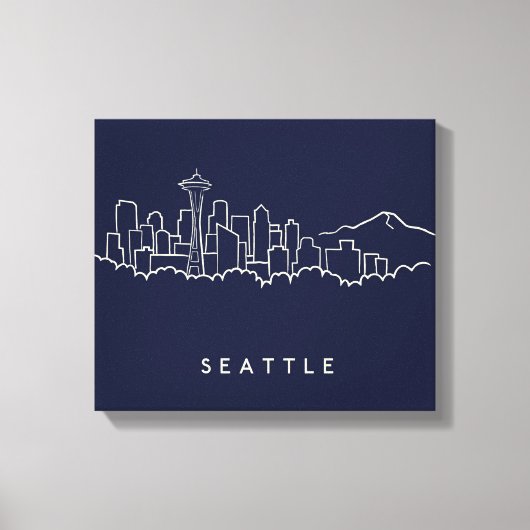 Seattle Skyline Canvas Afdruk (Voorkant)