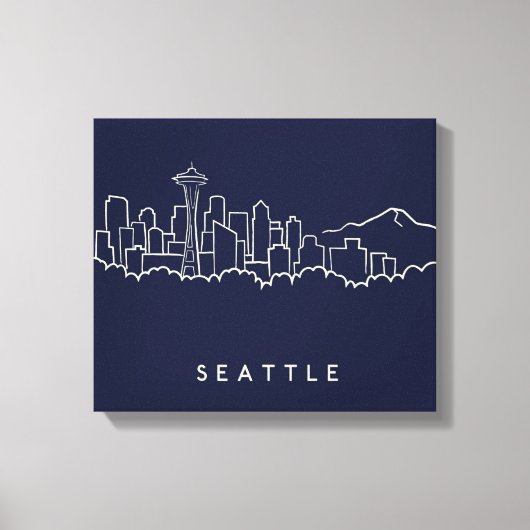 Seattle Skyline Canvas Afdruk (Voorkant)