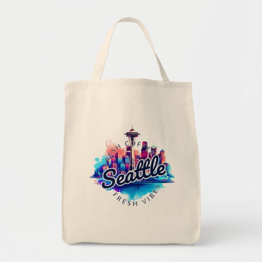 Seattle Skyline Canvas tas (Voorkant)