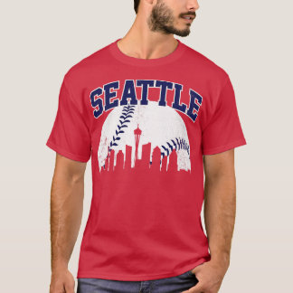 Seattle Skyline City Gameday Retro Vintage T-shirt