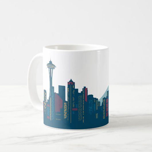 Seattle Skyline Coffee Mok (Voorkant links)