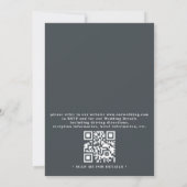 SEATTLE Skyline Destination Modern QR Code Wedding Kaart (Achterkant)