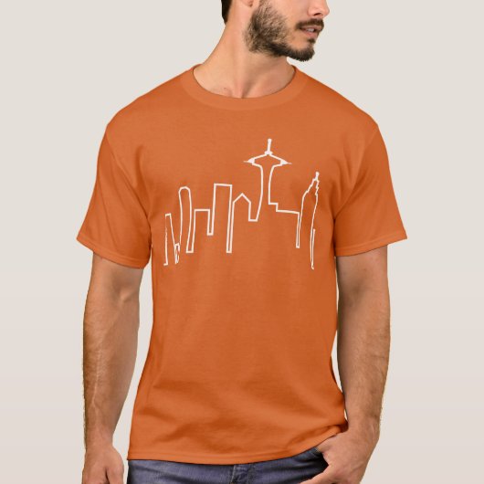 Seattle Skyline Frasier grappig T-shirt (Voorkant)