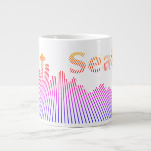 Seattle skyline grafisch grote koffiekop