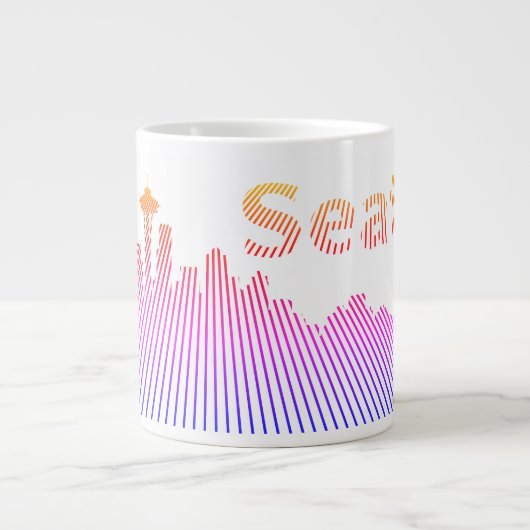 Seattle skyline grafisch grote koffiekop (Voorkant)