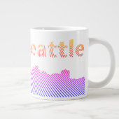 Seattle skyline grafisch grote koffiekop (Rechts)