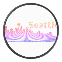 Seattle skyline grafisch hockey puck