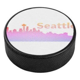 Seattle skyline grafisch hockey puck