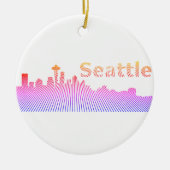 Seattle skyline grafisch keramisch ornament (Voorkant)