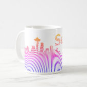 Seattle skyline grafisch koffiemok (Voorkant links)
