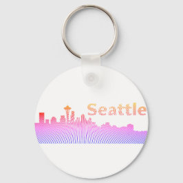 Seattle skyline grafisch sleutelhanger