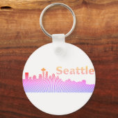 Seattle skyline grafisch sleutelhanger (Achterkant)