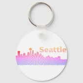 Seattle skyline grafisch sleutelhanger (Achterkant)