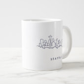 Seattle Skyline Grote Koffiekop (Voorkant rechts)