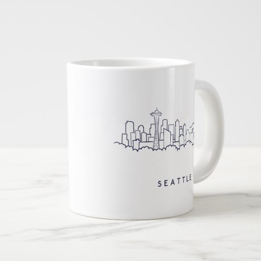 Seattle Skyline Grote Koffiekop (Voorkant rechts)