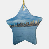 Seattle Skyline in Dusk Keramisch Ornament (Links)