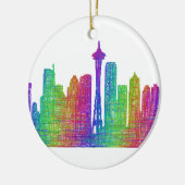 Seattle skyline keramisch ornament (Links)