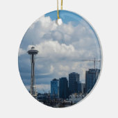 Seattle Skyline Keramisch Ornament (Links)
