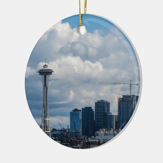 Seattle Skyline Keramisch Ornament (Links)