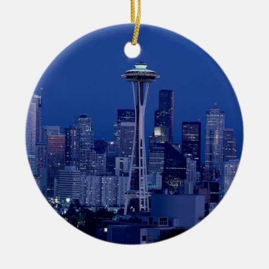 Seattle skyline keramisch ornament (Voorkant)