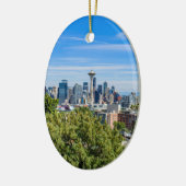 Seattle Skyline Keramisch Ornament (Links)