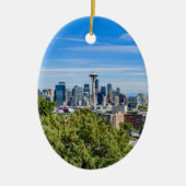 Seattle Skyline Keramisch Ornament (Voorkant)