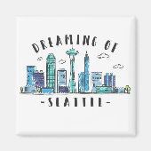 Seattle Skyline Magneet (Voorkant)