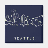 Seattle Skyline Magneet (Voorkant)