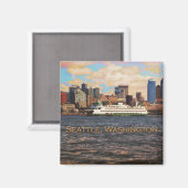 Seattle Skyline Magneet (Voorkant / Achterkant)