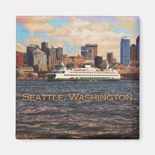 Seattle Skyline Magneet (Voorkant)
